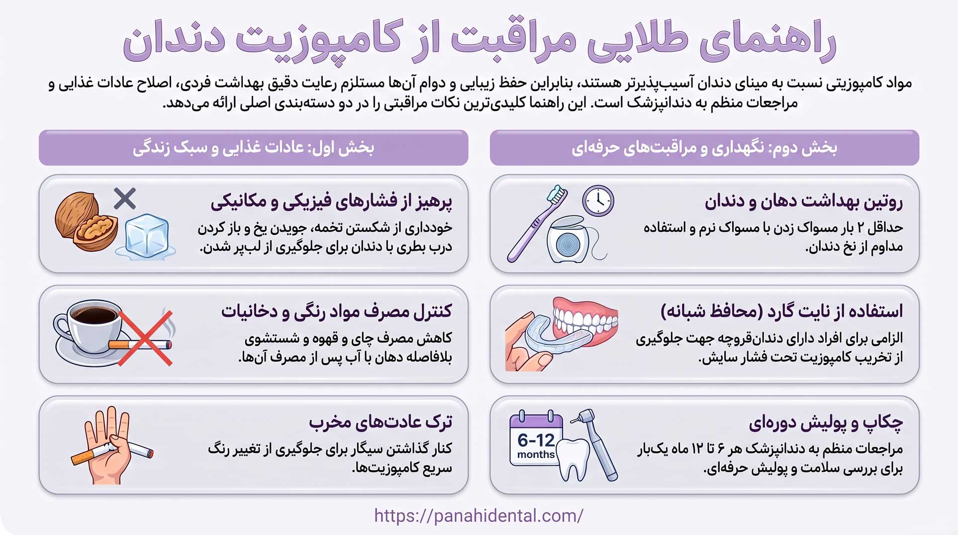 مراقبتهای بعد از کامپوزیت دندان کج